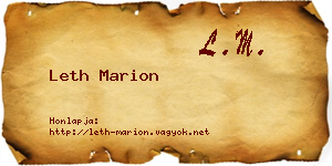 Leth Marion névjegykártya